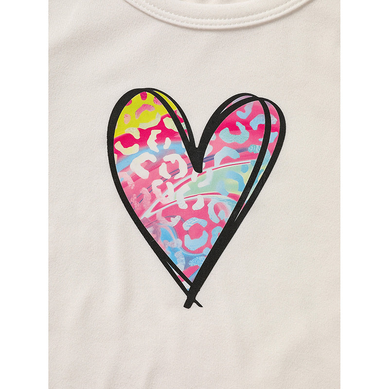 Kid's 'Grandma And Granddaughter' Letter & Heart Print Long Sleeve Top & Pants Set, 2 Sets Comfy Loungewear Outfit