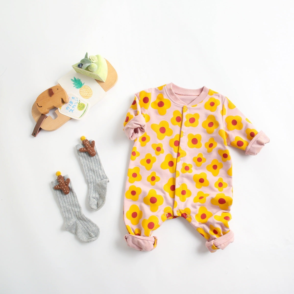 One-piece Spring And Autumn Baby Clothes Cartoon Long-sleeved