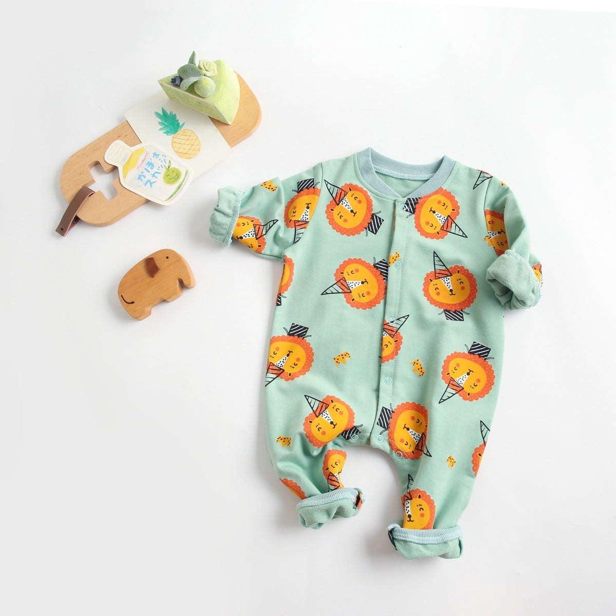 One-piece Spring And Autumn Baby Clothes Cartoon Long-sleeved