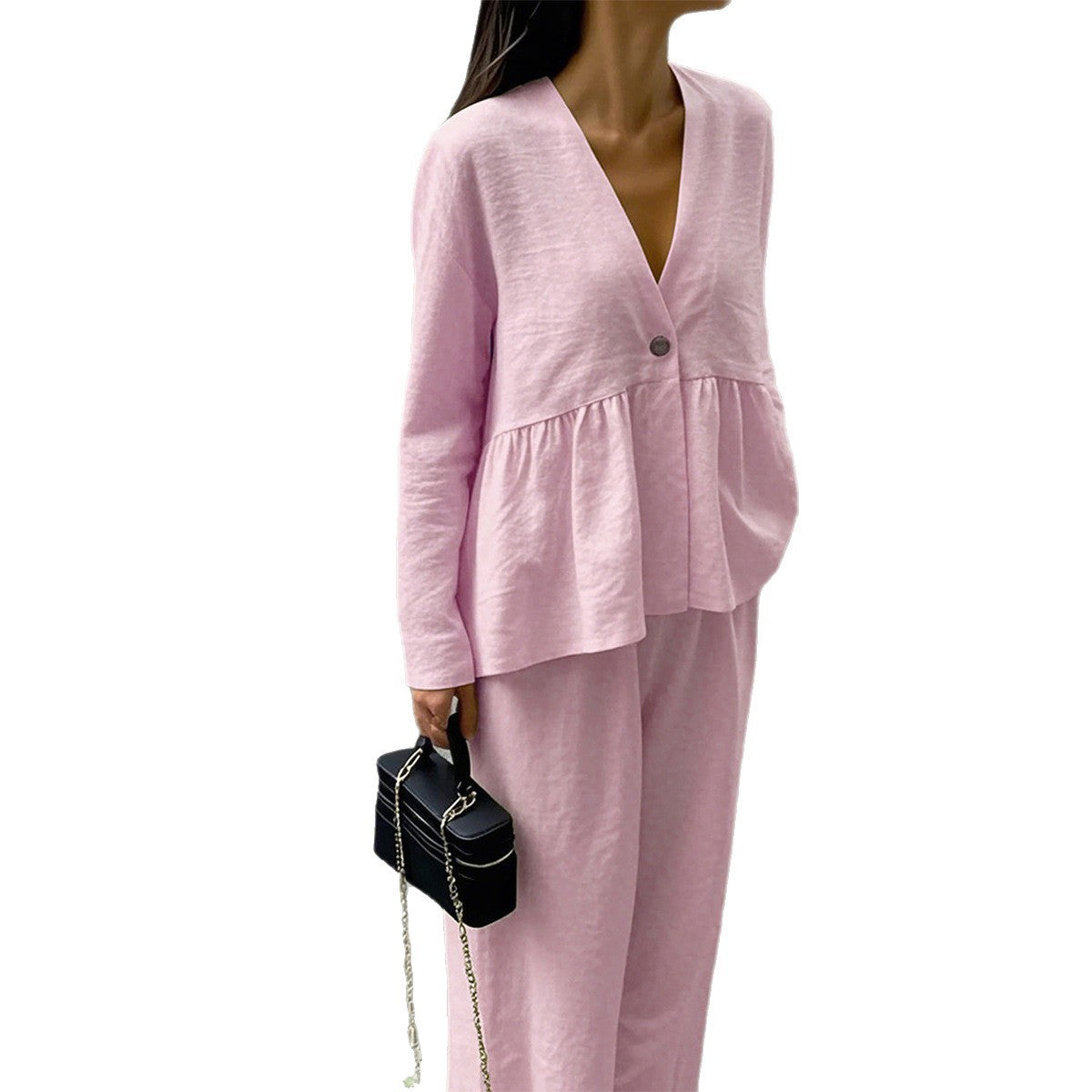 T-shirt Straight-leg Pants Two-piece Suit Women's Clothing
