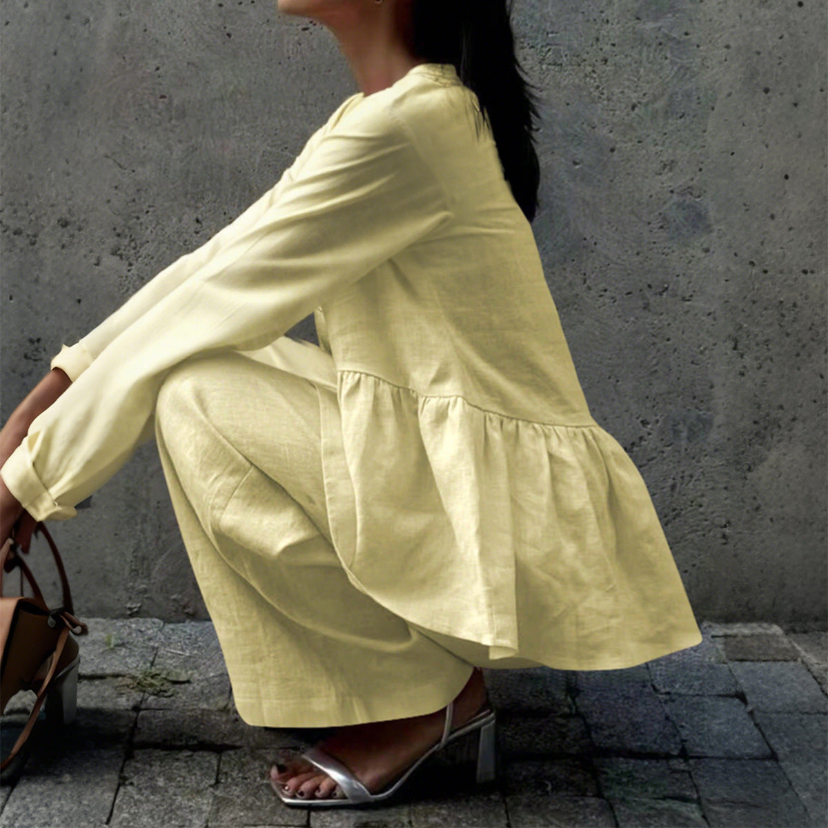 T-shirt Straight-leg Pants Two-piece Suit Women's Clothing