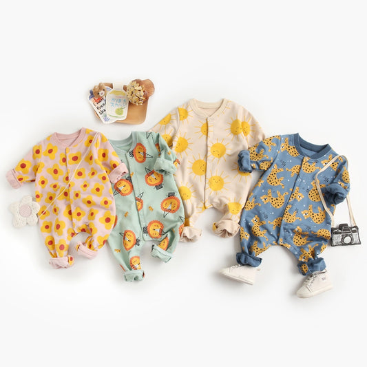 One-piece Spring And Autumn Baby Clothes Cartoon Long-sleeved